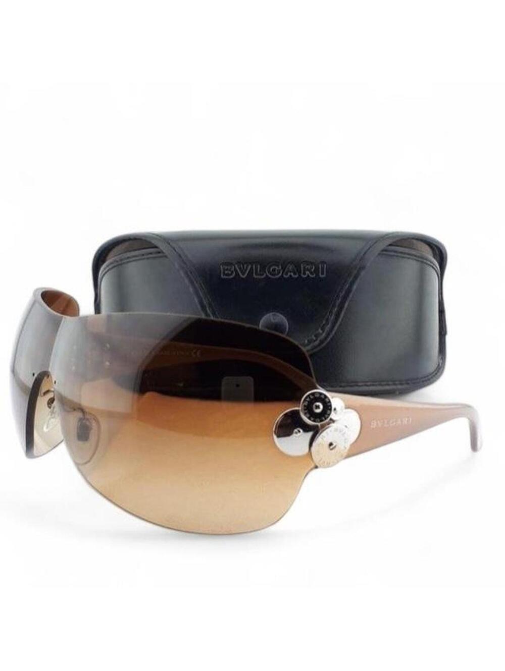 Vintage Bvlgari Y2K Shield Sunglasses